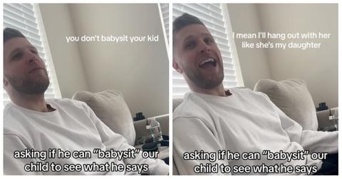 Corey getting pranked about babysitting his child.