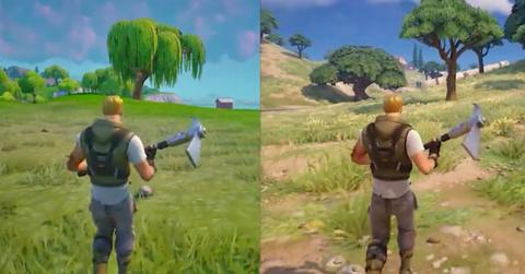'Fortnite' movement side by side