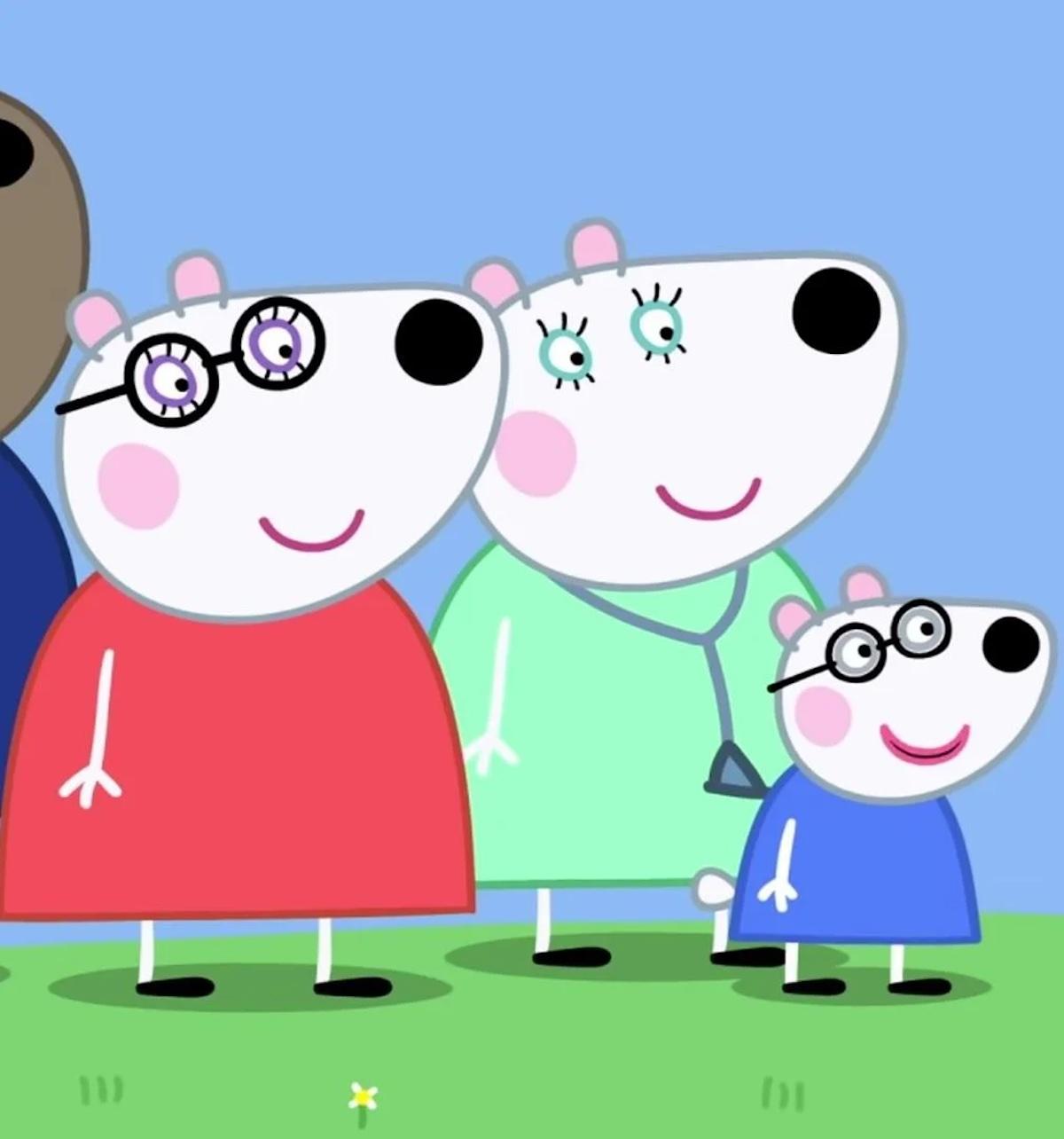 Penny Polar Bear on Peppa Pig with her two moms