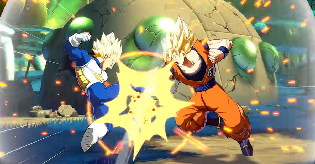 (l-r) Vegeta vs. Goku in 'Dragon Ball FighterZ'