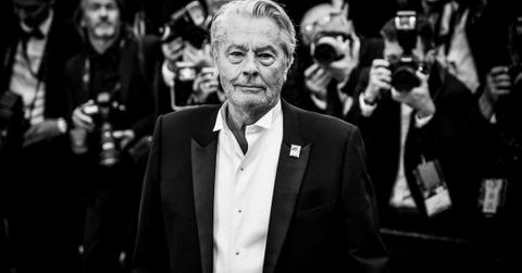 Alain Delon on red carpet in