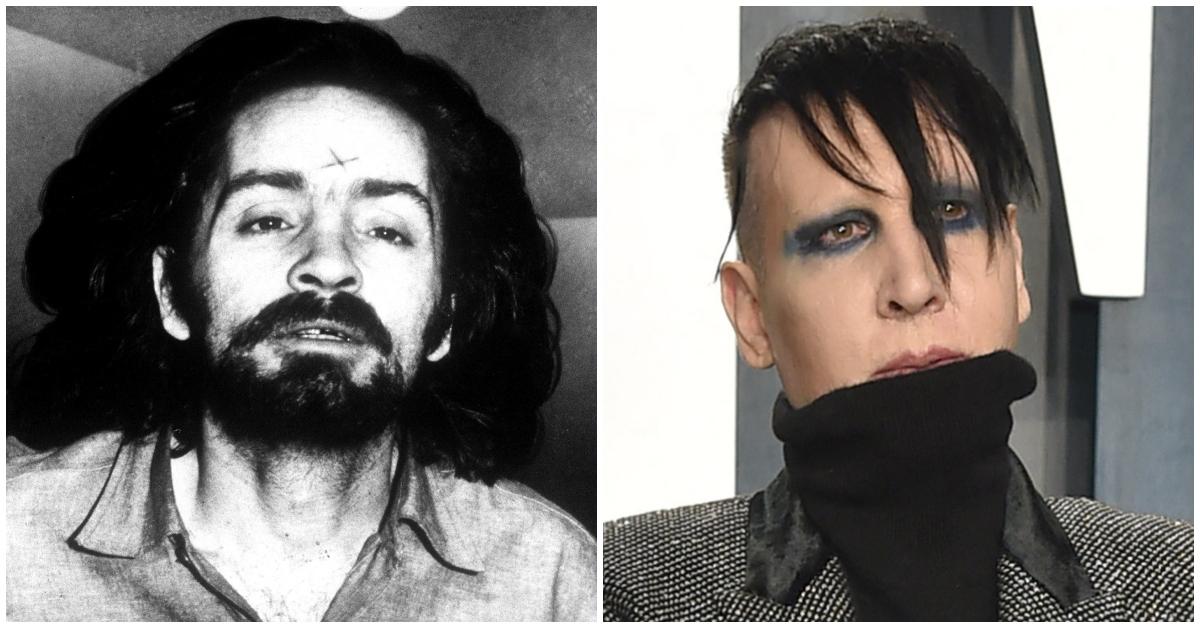 (l-r): Charles Manson and Marilyn Manson