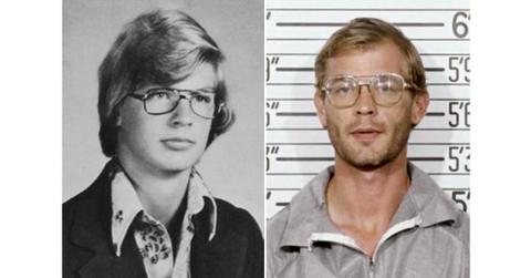 Jeffrey Dahmer HS photo; Jeffrey Dahmer mugshot