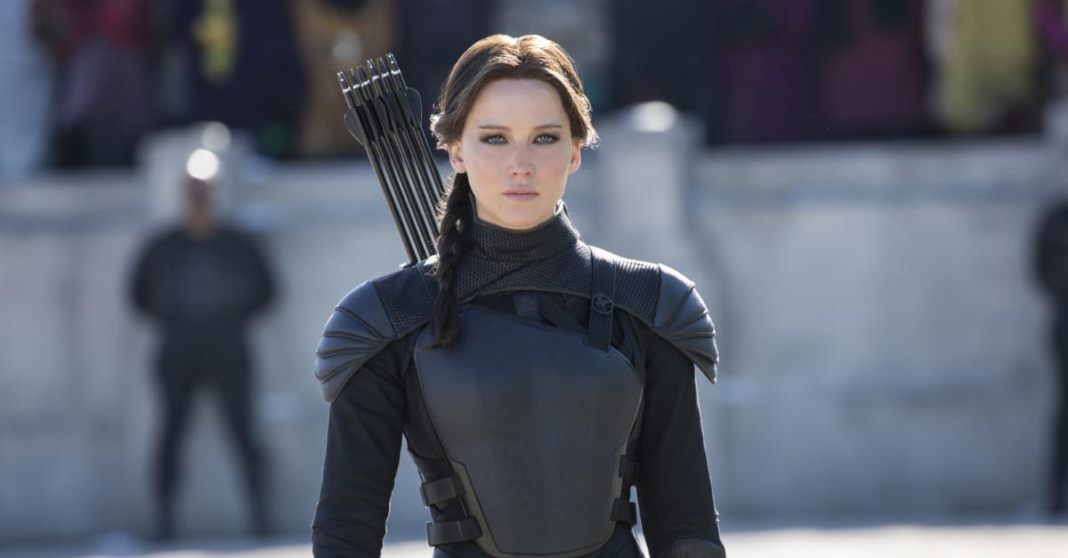 Jennifer Lawrence as Katniss Everdeen in 'Mockingjay Part 2'