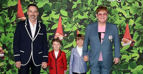 Elton John and family