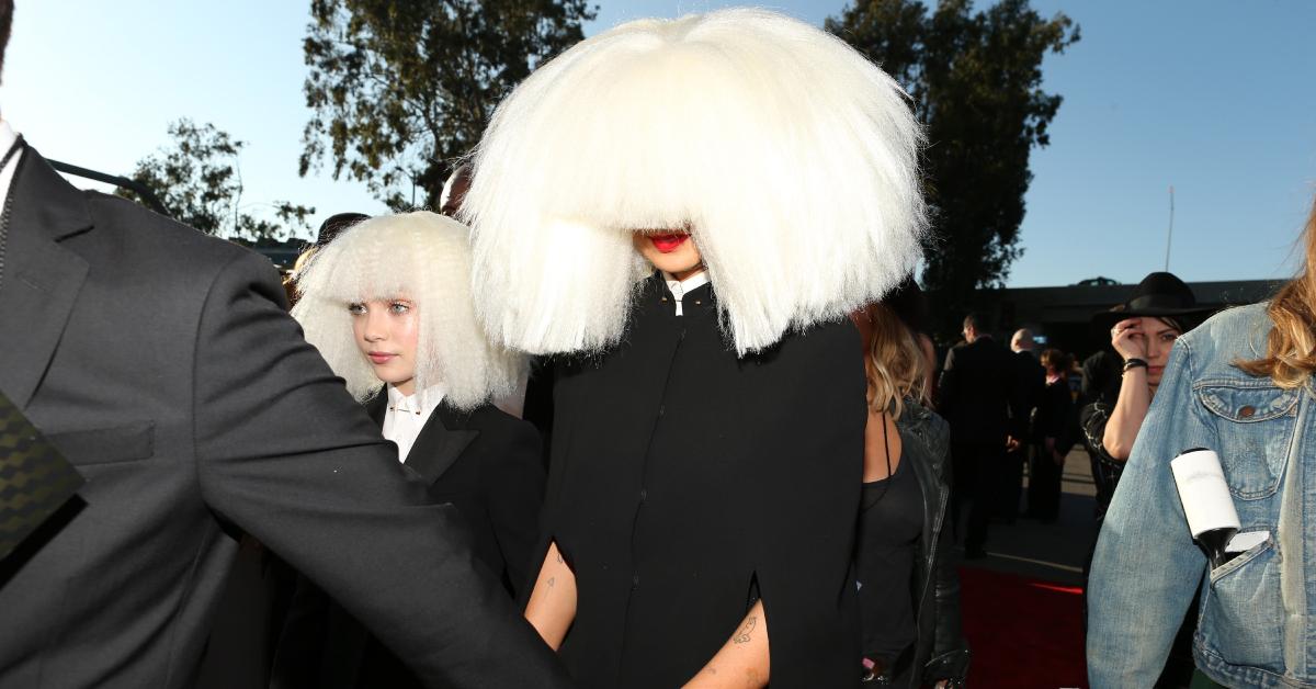 Sia wearing a wig at the 57th Grammy Awards