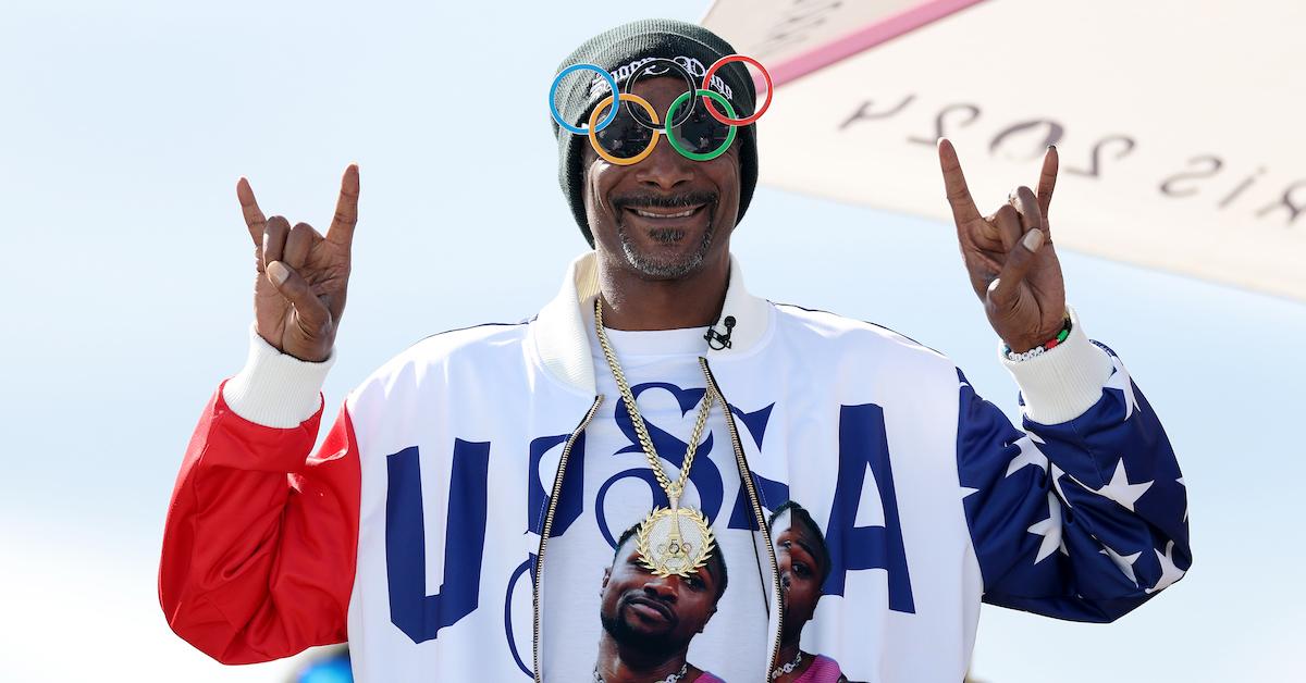 Snoop Dogg attends to the Men's Park Final on day twelve of the Olympic Games Paris 2024 at Place de la Concorde on August 07, 2024 in Paris