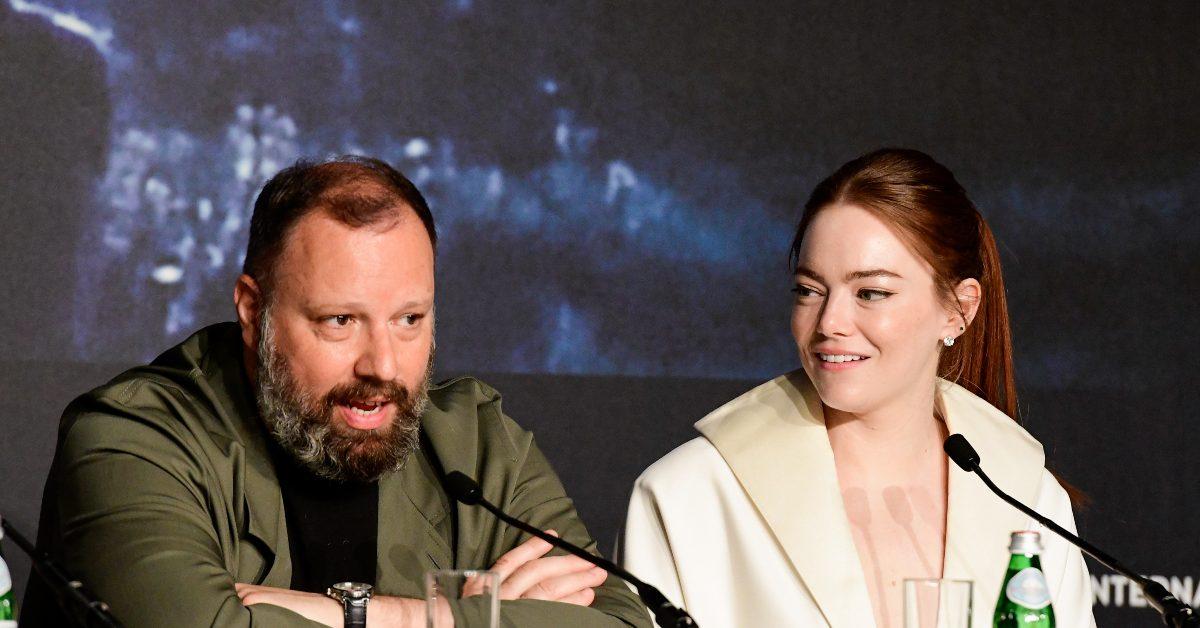 Yorgos Lanthimos and Emma Stone attend the "Kinds Of Kindness" press conference 