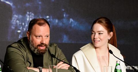 Yorgos Lanthimos and Emma Stone attend the "Kinds Of Kindness" press conference