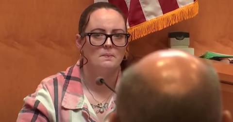 Crystal Sorey, Harmony Montgomery's mother, testifying in court