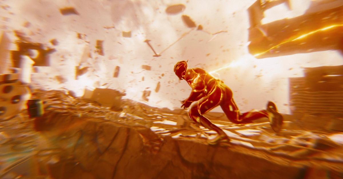 Le Flash dans le film 'The Flash' utilisant Speed ​​Force.