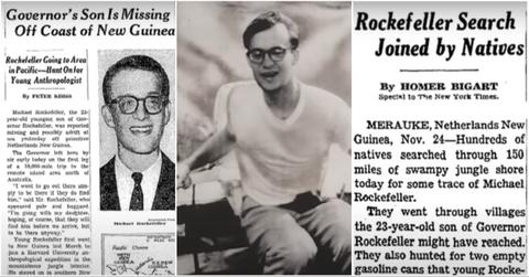 Michael Rockefeller missing stills from news report