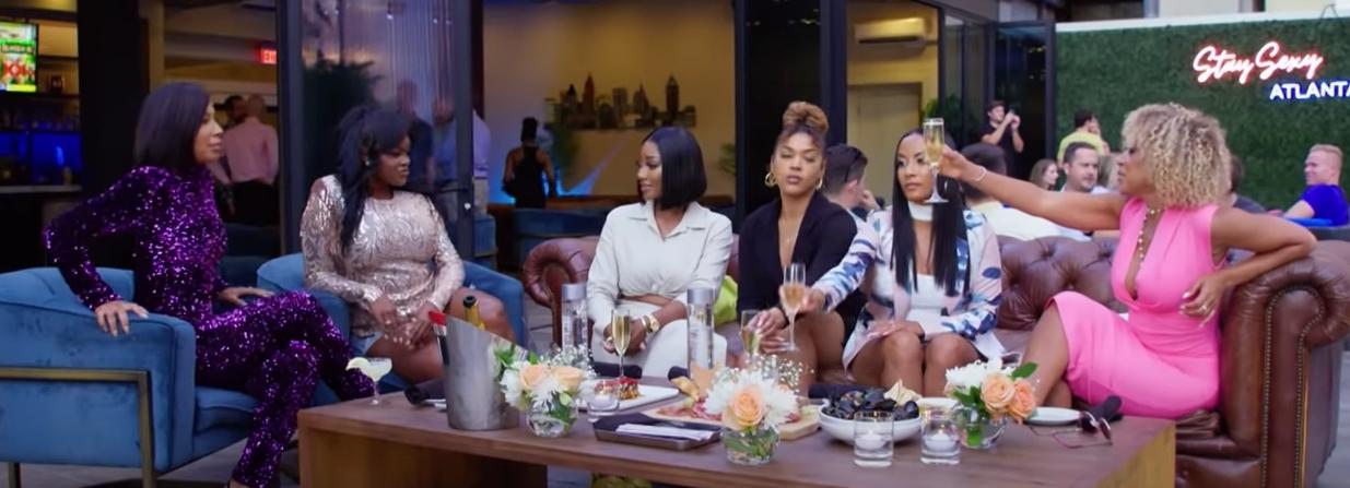 All six cast member of 'Ladies Who List:Atlanta' on OWN..