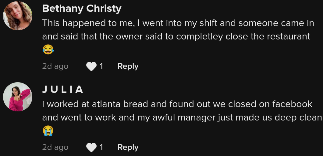 restaurant fires entire staff via text