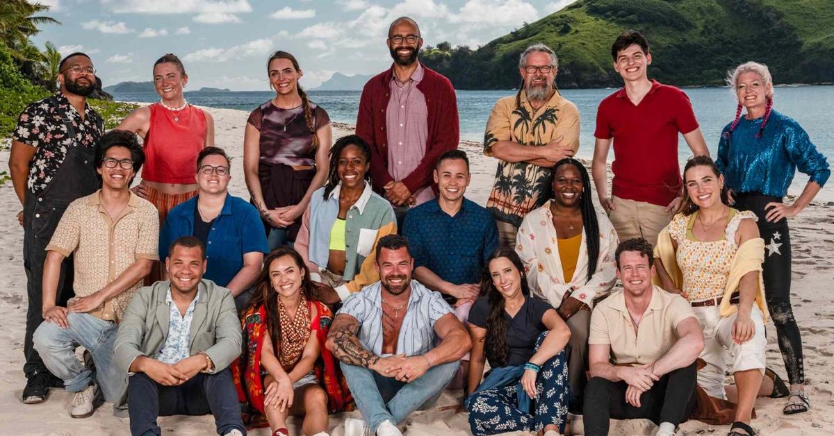 Survivor's Season 49 cast on the beach in Fiji.