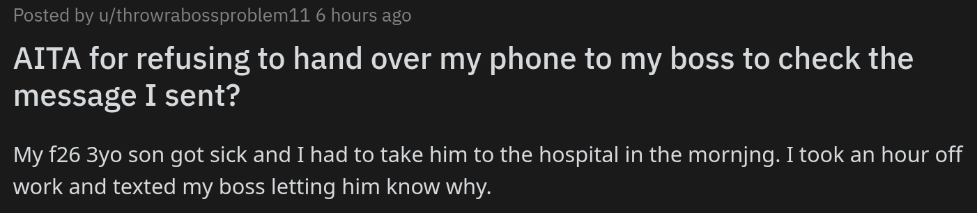 boss demands to look at employees phone