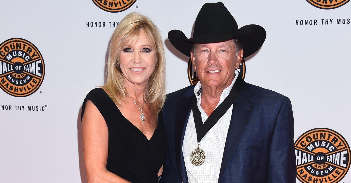 George Strait and his wife Norma at County Music Hall of Fame event.