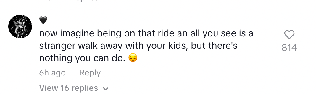 A TikTok user comments on Crazy Neighbor's post about parents leaving their kids at SeaWorld.