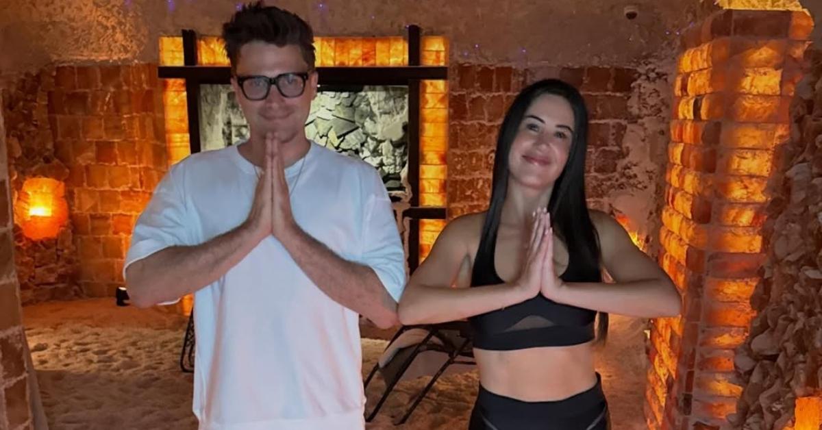 Tom Schwartz and Michelle Saniei at a salt cave.