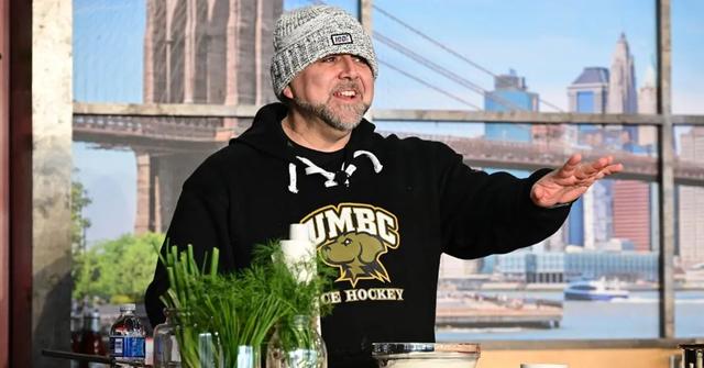 Duff Goldman giving a culinary demonstration during the Food Network New York City Wine & Food Festival on Oct. 15, 2023