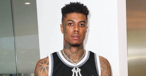 Blueface at the Wealth Garden Entertainment Juneteenth Pool Party on June 19, 2021