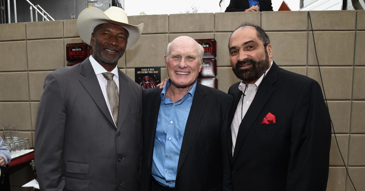 (L-R): Mel Blount, Terry Bradshaw, and Franco Harris