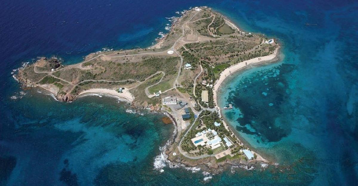 Epstein's Island Little St. James from above