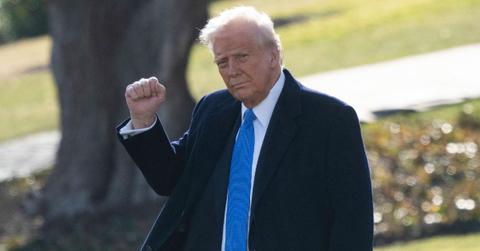 Donald Trump doing a fist pump