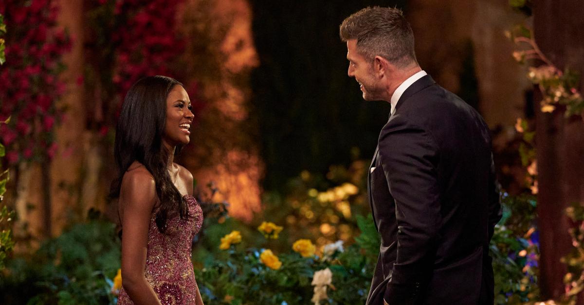 Charity Lawson and Jesse Palmer during the Season 20 premiere of 'The Bachelorette'