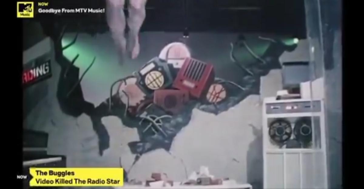 MTV plays The Buggles song "Video Killed The Radio Star" as their last song.
