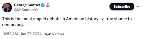 george santos debate tweet