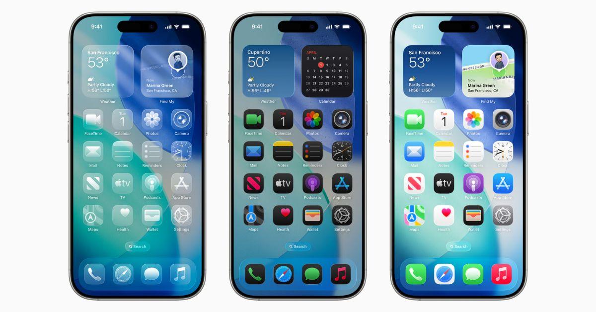 The mockups for iOS 26 from Apple.
