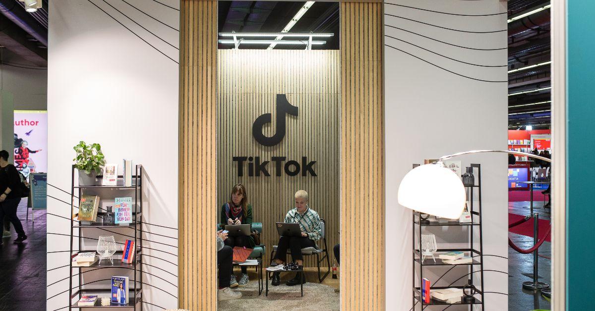  A room for viewing and creating TikTok videos at the 75th Frankfurt Book Fair 