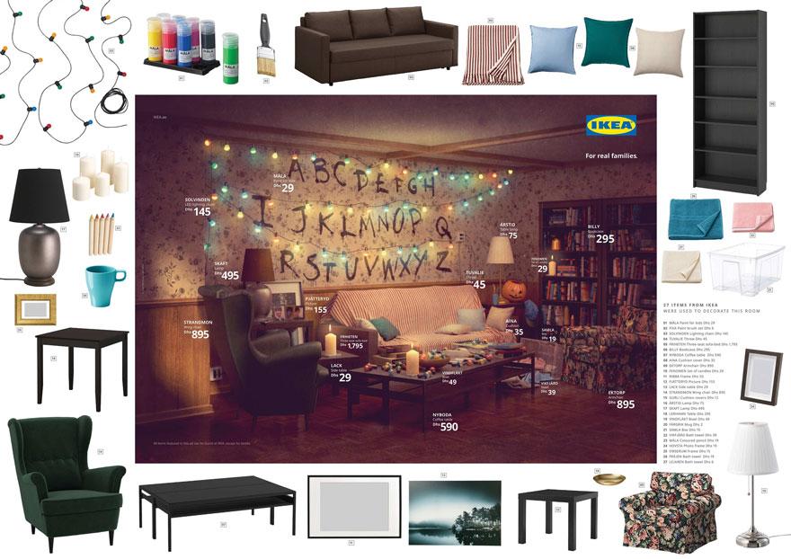 stranger things living room ikea