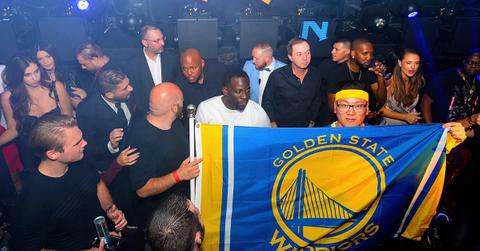 The Golden State Warriors celebrate their NBA championship in 2017.