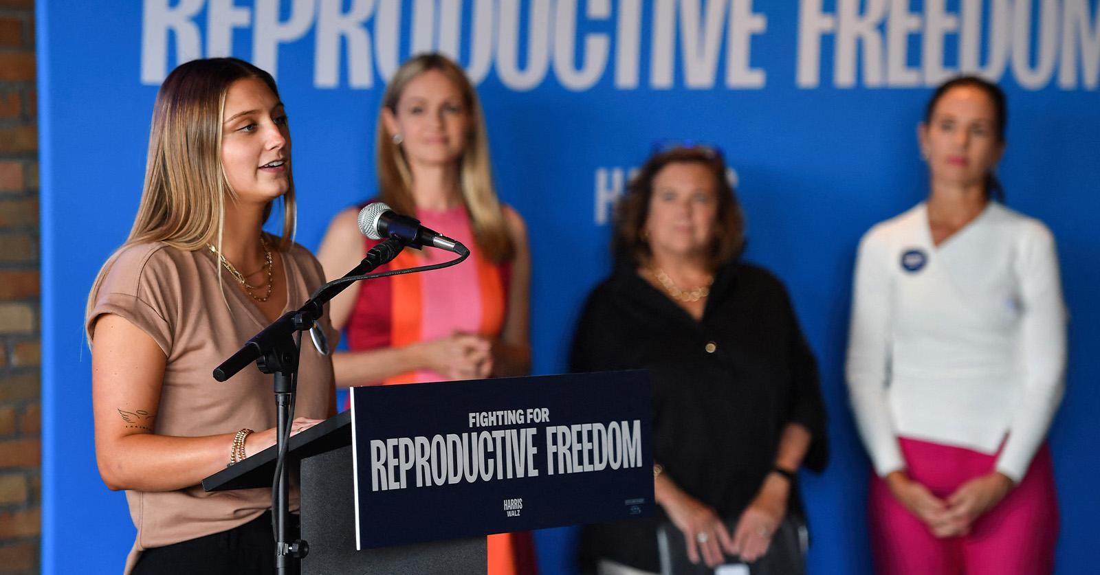 Hadley Duvall fighting for reproductive freedom speech