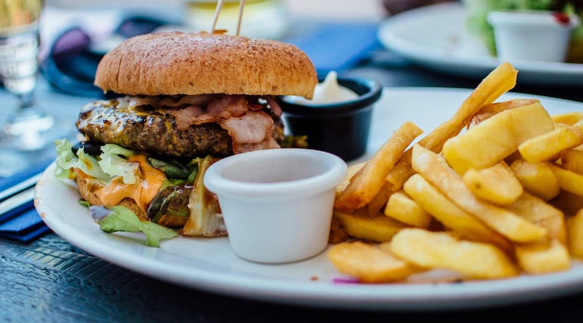 burger and fries