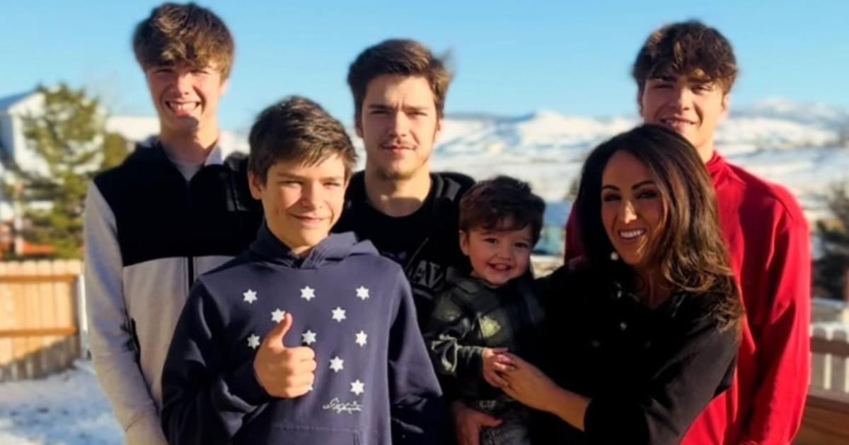 Lauren Boebert with her four sons and grandson. 
