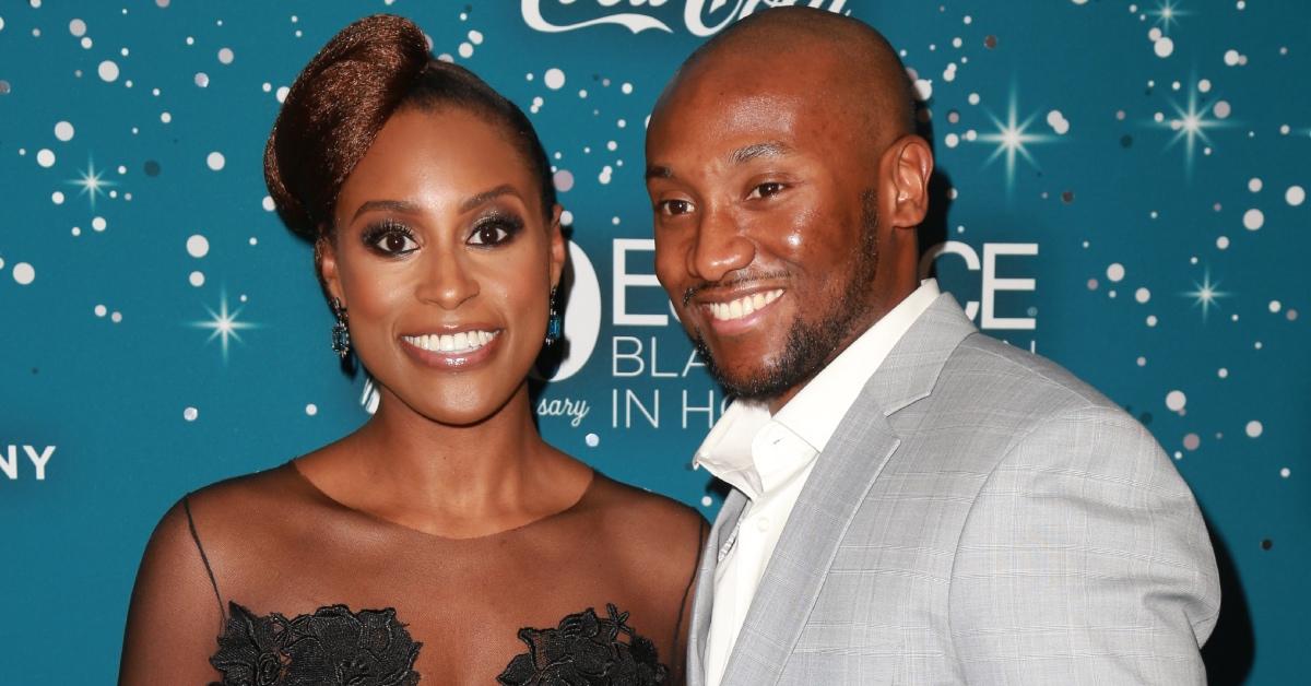 Issa Rae and her husband, Louis Diame, at the Essence Black Women in Hollywood Awards on Feb. 23, 2017.