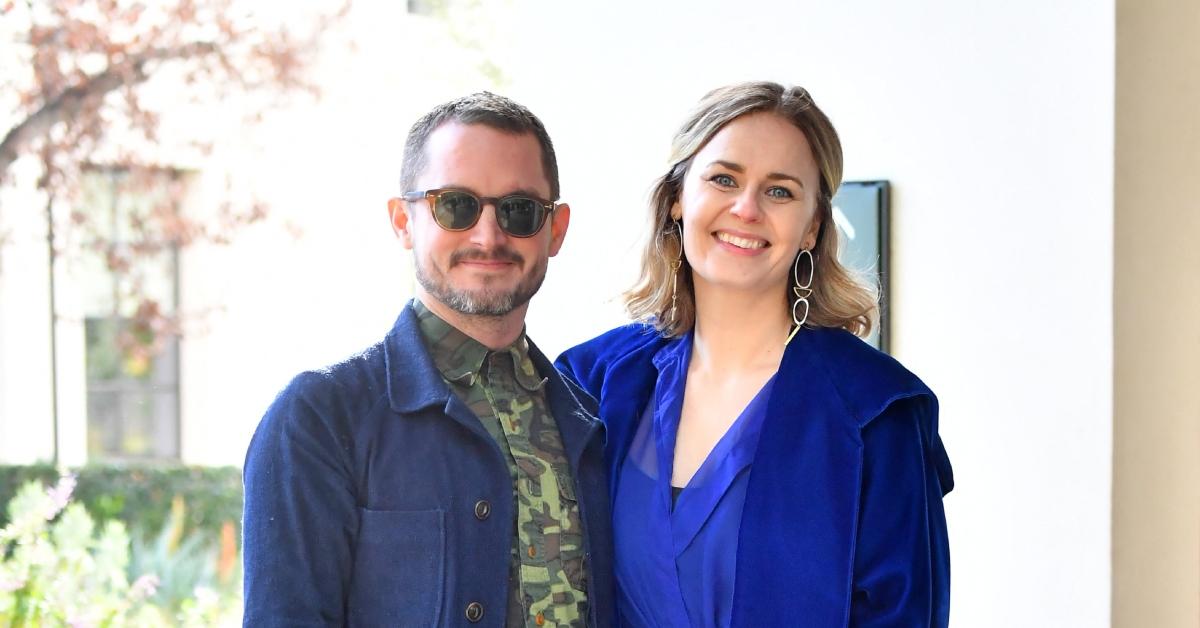 (l-r): Elijah Wood and his wife, Mette-Marie