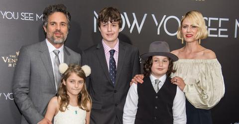 Mark Ruffalo with his wife and three kids at the 'Now You See Me 2' World Premiere on June 6, 2016