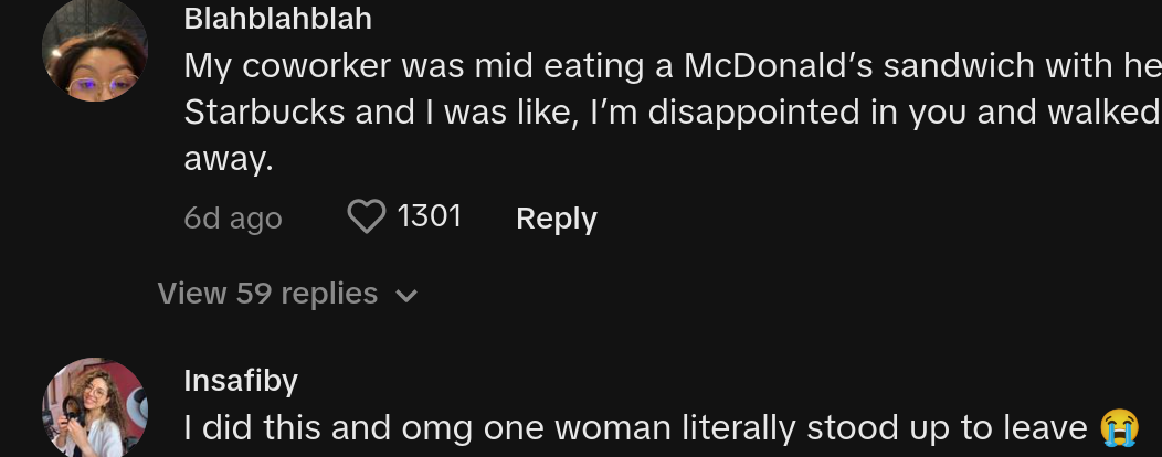 mcdonalds starbucks shame