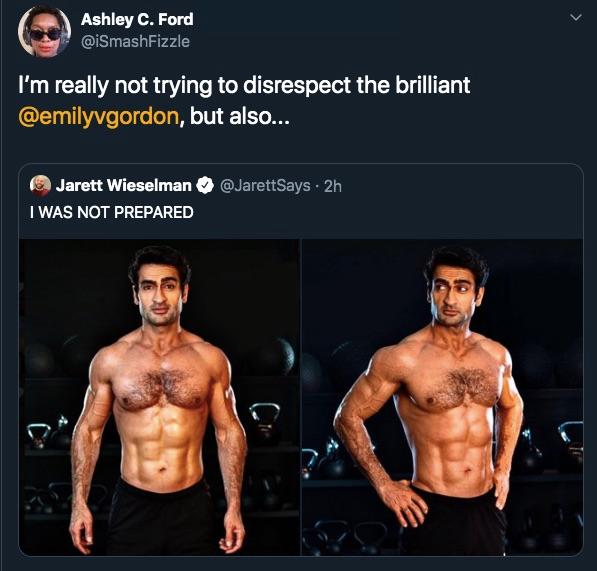 kumail shirtless