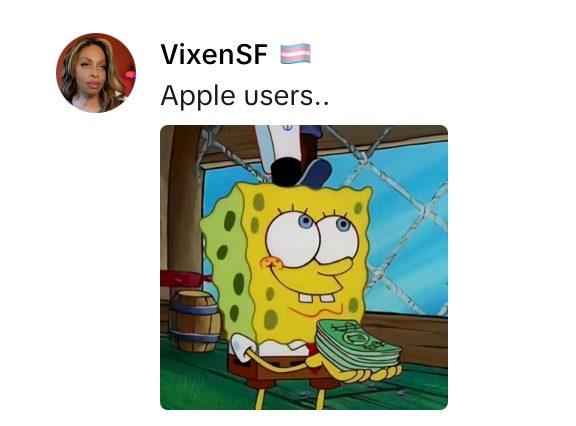 Meme in response to Apple releasing the crossbody strap.