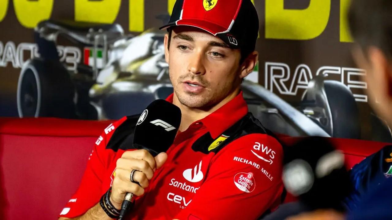 Charles Leclerc during an interview ahead of the F1 Grand Prix on Nov. 23, 2023