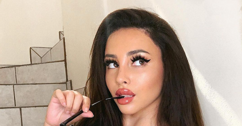 Sophie Sierra showing off her natural brown hair