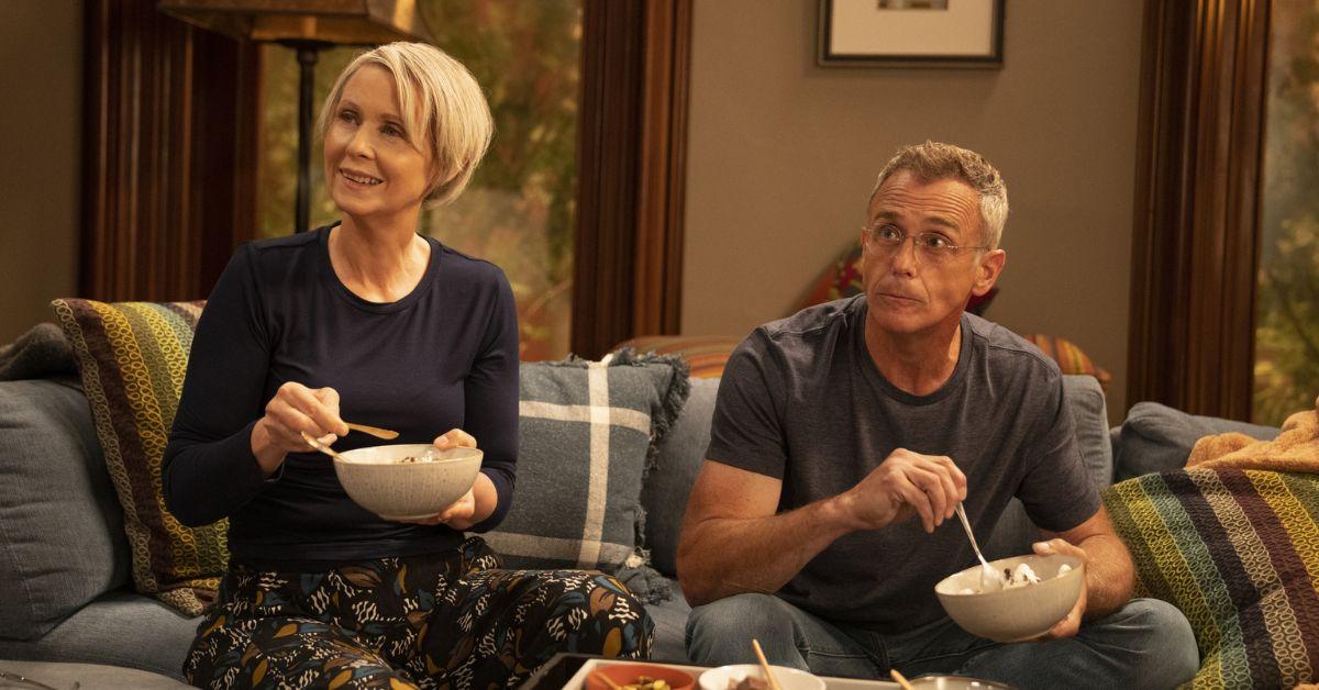 (l-r): Cynthia Nixon and David Eigenberg as Steve and Miranda in 'AJLT' Season 1.