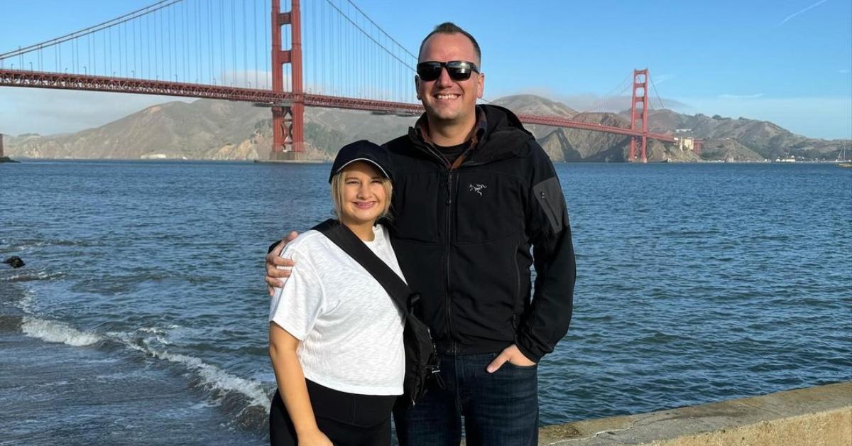 Gypsy Rose Blanchard and Ken Urker in front of the Golden Gate Bridge