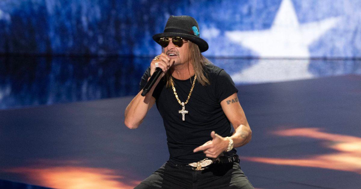 Kid Rock performing at the Republican National Convention in 2024. 