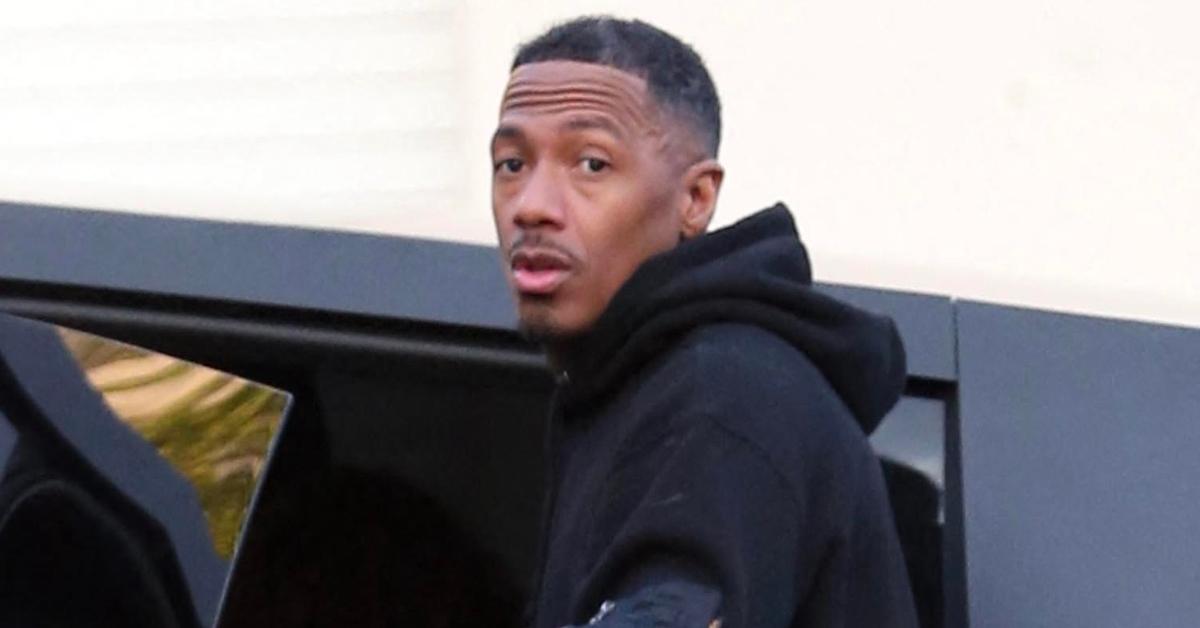 Nick Cannon arrives at his son's basketball game.